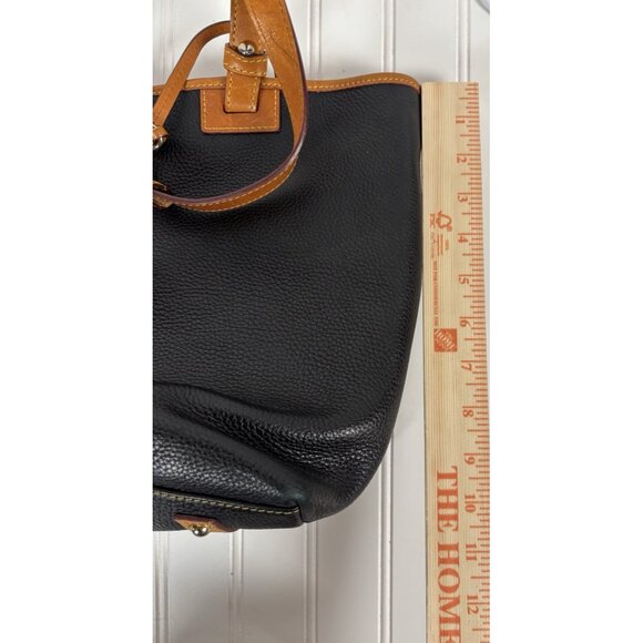 Dooney & Bourke Black Florentine Leather Convertible Shopper Tote Handbag Purse - Picture 14 of 14
